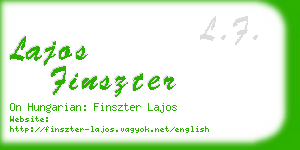 lajos finszter business card